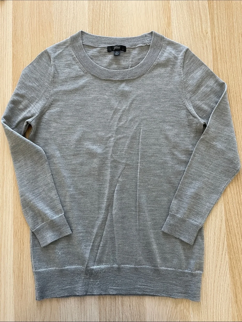 Set of 2 J. Crew Lightweight Crewneck Sweaters in Pink and Gray